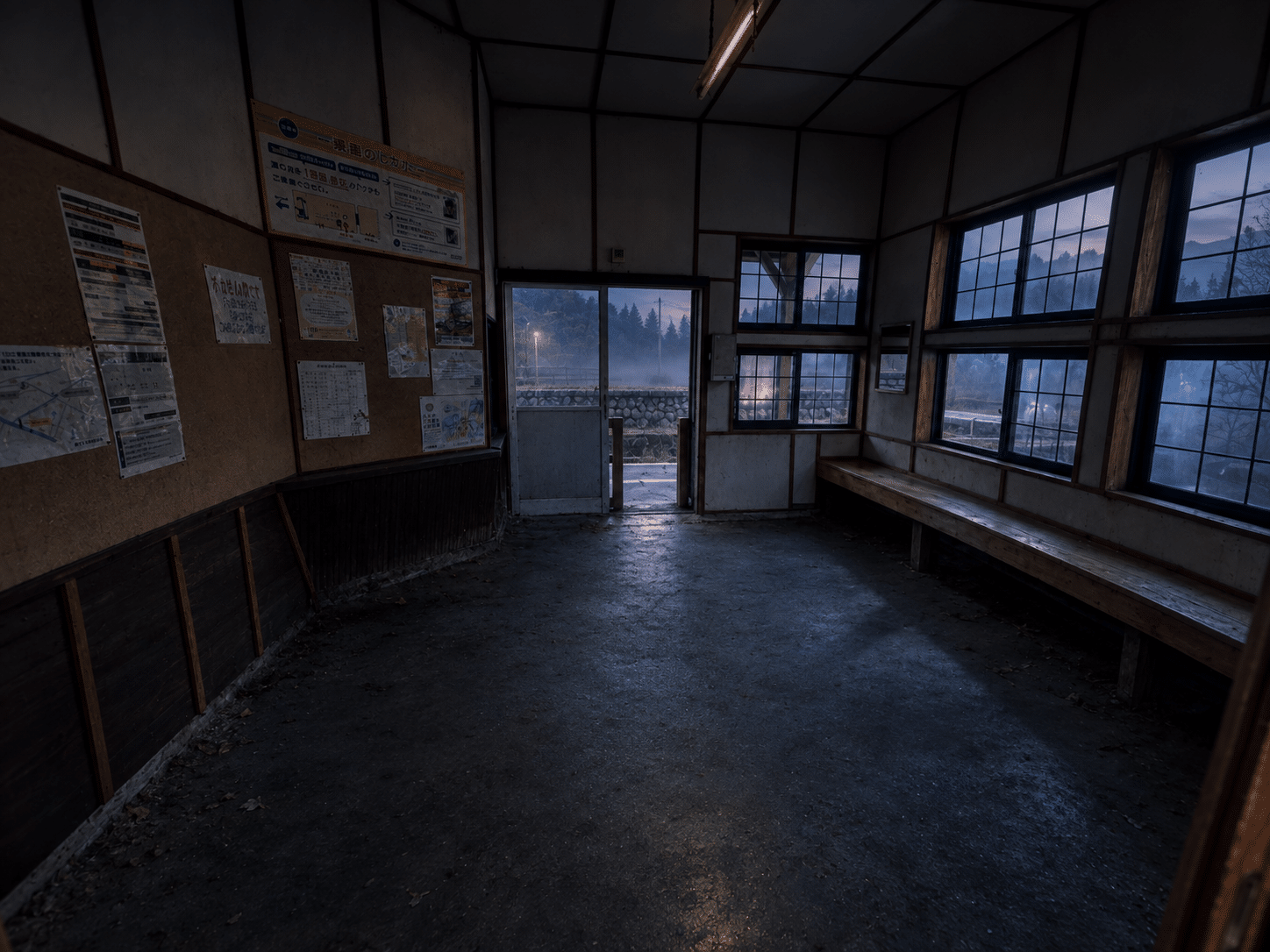 Image of the interior of Arimineguchi Station building